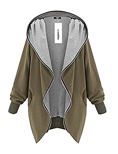 Zeagoo Women Boyfriend Casual Zip Coat Hoodie Cardigan Windbreaker Outerwear Jacket
