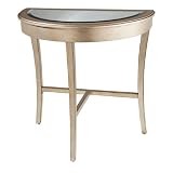 30 Decorative Semi-Circle Mirror Top Accent Table by CC Home Furnishings