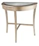30" Decorative Semi-Circle Mirror Top Accent Table