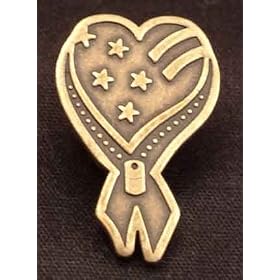 America Supports You Lapel Pin - Antique Brass Finish