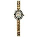 Lucien Piccard Women's 14kt Gold-Plated Genuine Blue Sapphire Accented Watch #71511SAWH