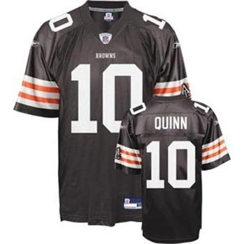 Brady Quinn Browns Dark Reebok Replica Jersey - Size 52 - XL
