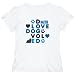 T-Shirt Womens White " Maltese / LOVE DOG ! " Dogs Large