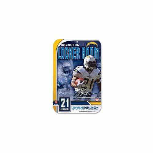 NFL Schild 27 x 42 cm - LaDainian Tomlinson # San Diego Chargers