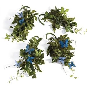 Set of Four Butterfly Garden Chair Swags - Grandin Road