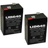 6 Volt 4AH Rechargeable Sealed Lead Acid SLA Battery 6 volt 4amp - 2 Pack