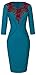 HOMEYEE Women's Vintage Floral 3/4 Sleeve Wedding Party Pencil Dress B330