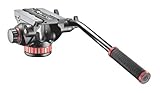 Manfrotto MVH502AH Testa Serie 502 con Attaco Rapido con Controbilanciemento Fisso per Video con DSLR e Videocamere, in Alluminio, Nero
