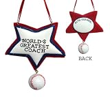 Baseball World's Greatest Coach Christmas Ornament