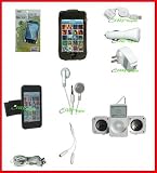 Premium 11-item all accessory essential bundle for Apple iPod Touch: BLACK Leather Case + BLACK Silicone Skin Case + Armband + Neck String + Foldable Speaker + USB WALL Charger + USB Car Charger + USB retractable data/charging cable + Stereo Headphone+ Screen Protector + Headphone Splitter