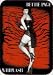 Bettie Page - Whiplash - Bettie with Whip on Red & Black - Sticker / Decal (Betty Pag...