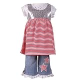 Toddler Little Girls Boutique Outfit Top Jeans LIPSTIK Girl 2T -12
