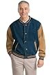 Denim and Twill Letterman Jacket