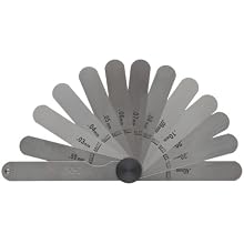 Starrett Thickness Gage Set With Straight Leaves, Metric