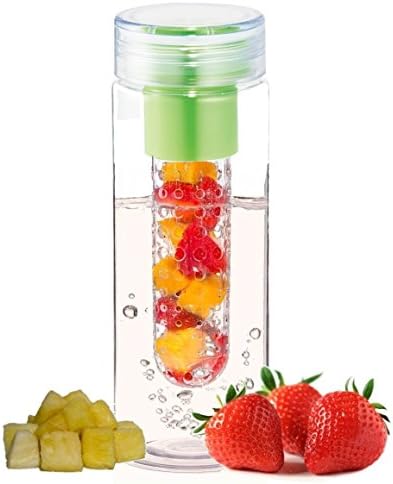 'Choose to Infuse' Your Water, Your Way! With This 28oz Tritan Infuser Water Bottle - You Can Create Your Own Fruit Infused Water, Naturally, with Ingredients You Choose | Includes Free Infused Water Recipes eBook* | A Fun & Healthy Way to Enjoy Your Daily Water. (GREEN)