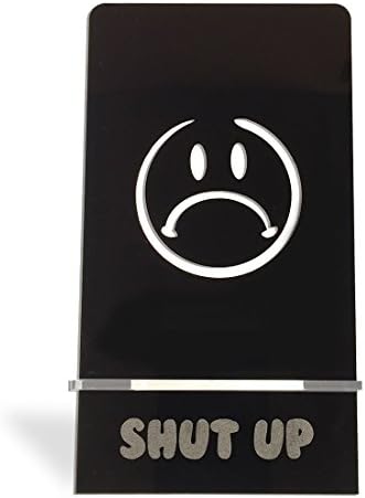 "Shut Up" Universal Cell Phone Stand / Holder for iPhone, Android, All Smart Phones, Black