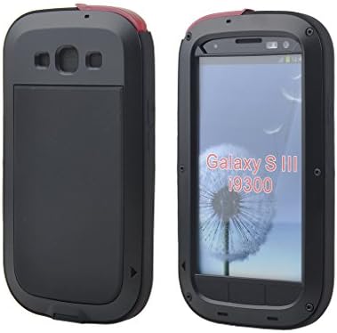 Galaxy S3 Case, COMC Galaxy S3 Metal case [Science Hybrid Premium Metal] Full-Body Aluminum Structures with Silicone - Extreme Water Resistant Dust/Dirt Shockproof / Dust Proof Military Heavy Screen Protector - Hard Aluminum Dual Layer Protective Case for Samsung Galaxy S3 / I9300 (Black)