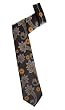 Pure Paisley Woven Tie in black, silver