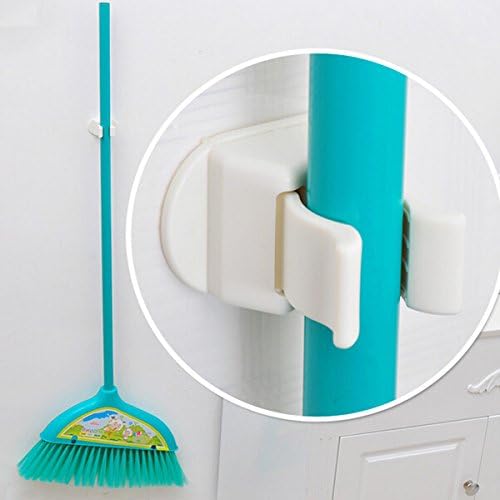(9765-u) MULTIFUNCTION BROOM MOP HOOK POLE HOLDER SPRING CLIP DESIGN (USA)
