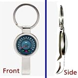 1966 Firebird Speedometer Pennant or Keychain Silver Tone Secret Bottle Opener
