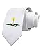 TooLoud Christmas Candle Printed White Neck Tie