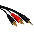 3,5 mm St�r�o Jack Vers 2 RCA Cinch Fiches Audio c�ble Cordon Plaqu�s Or 10 m