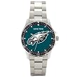 PHILADELPHIA EAGLES Beautiful Water Resistant "Coach Series" WATCH with Stainless Steel Band