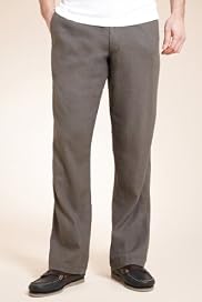 Linen Blend Straight Leg Trousers [T17-5316B-S]