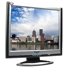 17" SVA TFT LCD Flat Panel Monitor w/Spkrs (Black/Silver)