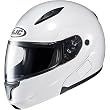 HJC Solid Men's CL-MAX II Bluetooth Sports Bike Motorcycle Helmet - White