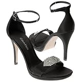 Calvin Klein Women's Milan (Black Satin 9.0 M)