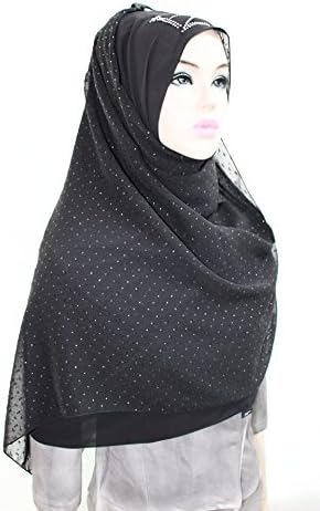 The Twelve Stylish Design Hijab Scarf Series Black Cubic Hijab