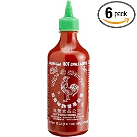 Huy Fong, Sriracha Hot Chili Sauce, 17-Ounce Bottles (Pack of 6)