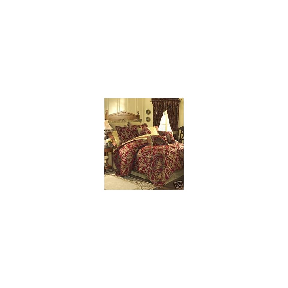 Croscill Imperial Empress 4 Pc King Comforter Set Red Gold On