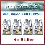 Zoom Produkt-Bild: MOBIL Super 3000 XE 5W-30 4 x 5 Liter Kanister Motoröl Motorenöl 5W30