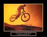 Challenge: Mountain Bike Art Poster Print, 28×22 | mountain bike poster