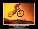 Challenge: Mountain Bike Motivational Art Poster Print, 28x22