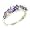 Unusual Solid Sterling Silver Natural Fiery Opal & Amethyst Eternity Ring - Size 5 - Finger Sizes 5 to 12 Available