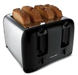 BLK/CHR 4 Slice Toaster