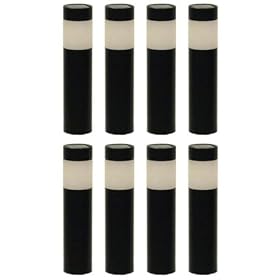 Westinghouse 436018-082 8 Piece Nashville Bollard Solar Lights Set, Black