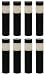 Westinghouse 436018-082  8 Piece Nashville  Bollard Solar Lights Set, Black