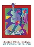 Rhythm Jam - 1998 Essence Music Festival Poster by Vernon Grant 22