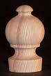 Solid Wood Finial Pole Ends for curtain rods - 2/bag [CAPITOL CITY LUMBER]