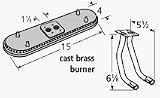 Burner Asmby, Ovl Twn 1.25 , Cast Brass, 15 X 4; Great Outdoors