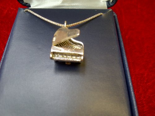 Grand Piano Sterling Silver Necklace