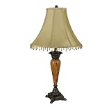 Table Lamp with Beaded Shade - Antique Gold