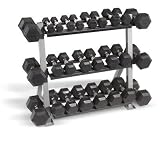 Three Tier Horizontal Rack Dura Bell or Pro Hex