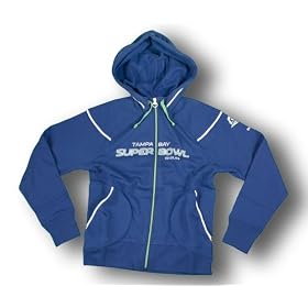 Super Bowl 43 NFL Ladies Dazzle Trim Hoodie, Fleece Jacket, Blue