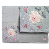 Sweet, Sheer Handkerchief with Pink and Peach Roses