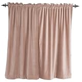 Arlee Velvet 80 by 84-Inch Curtain Pole Top 2-Pack, Taupe by Arlee